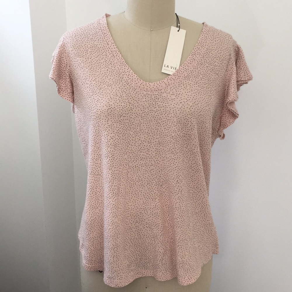Rebecca Taylor La Vie ruffle sleeve tee, size M